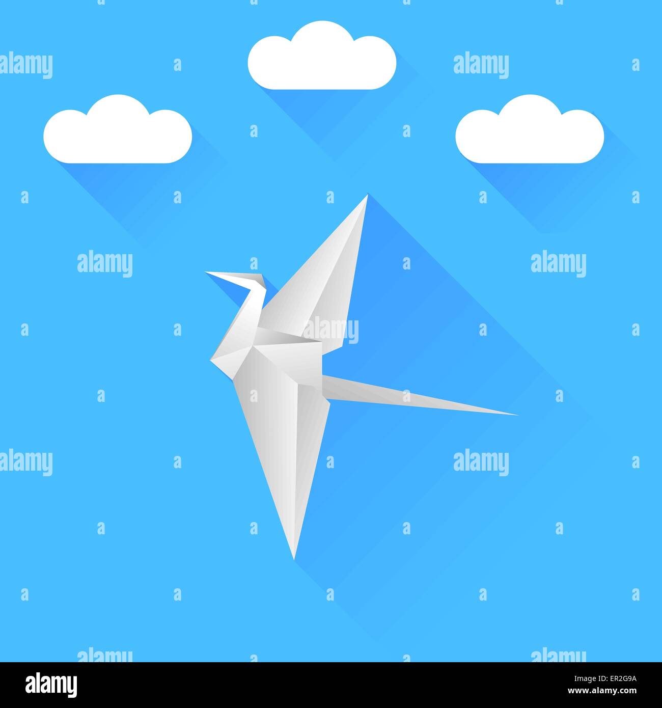 Papier Vogel Stock Vektor