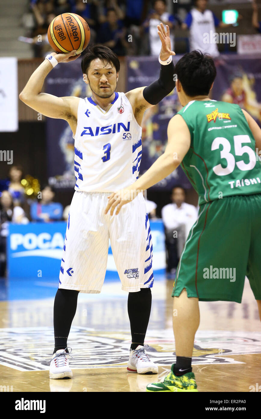 Nd Yoyogi Gymnasium, Tokio, Japan. 25. Mai 2015. Shinsuke Kashiwagi (Aisin), 25. Mai 2015 - Basketball: Basketball-Bundesliga "NBL" Playoff-Finale 2014-2015 Spiel 3 match zwischen TOYOTA ALVARK Tokio 69-81 AISIN Seepferdchen Mikawa am 2. Yoyogi-Gymnasium, Tokio, Japan. © Shingo Ito/AFLO SPORT/Alamy Live-Nachrichten Stockfoto