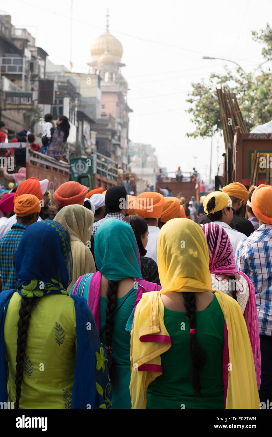 Sikh Zeremonie in Delhi Stockfoto