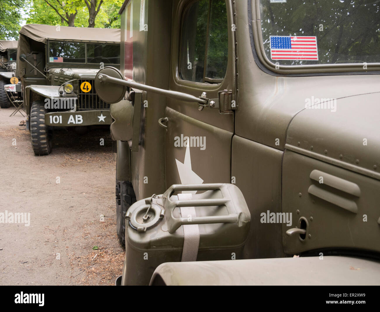 US Militärfahrzeuge (2. Weltkrieg). Stockfoto