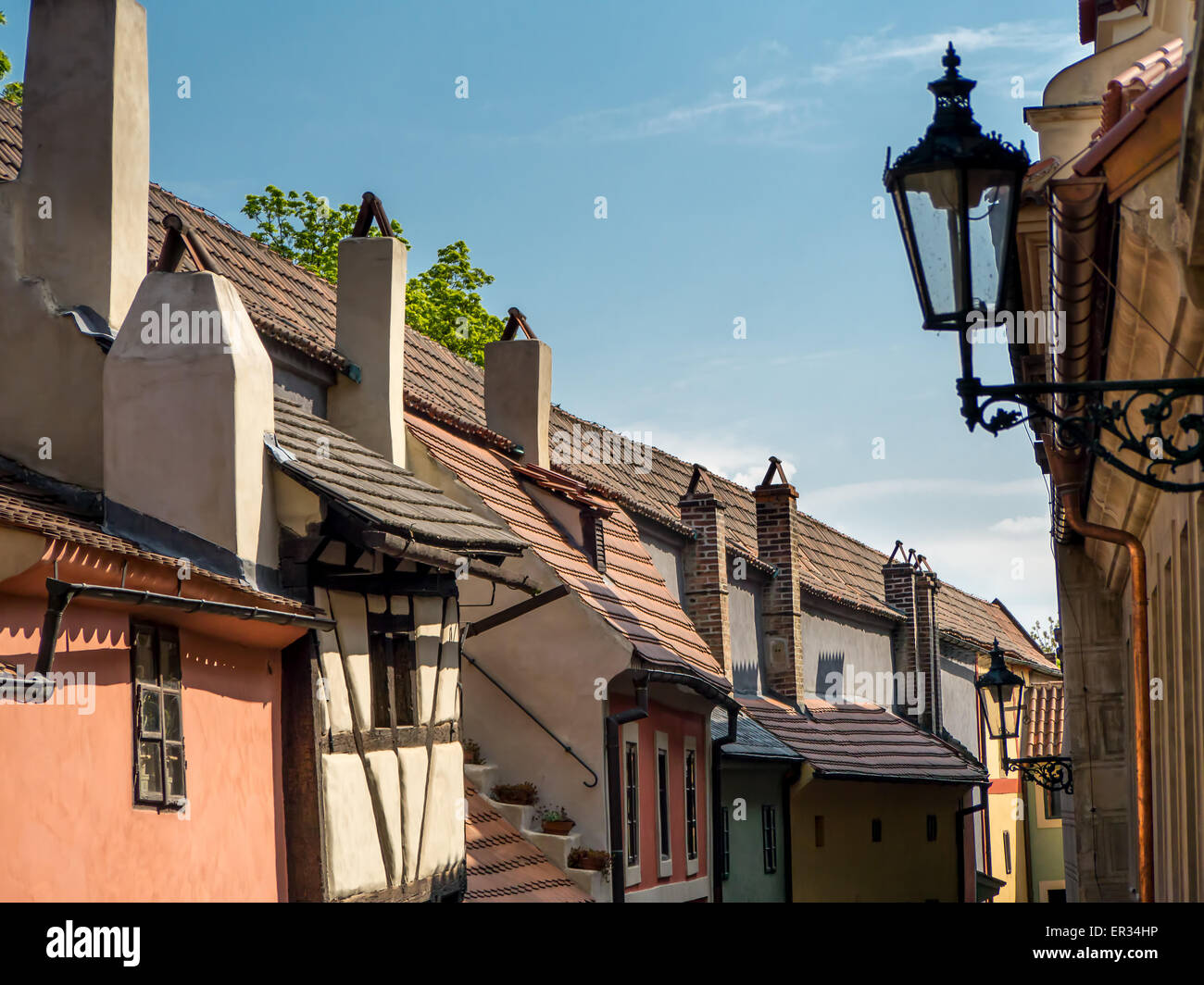 Goldenes Gässchen, Prager Burg, Tschechische Republik Stockfoto