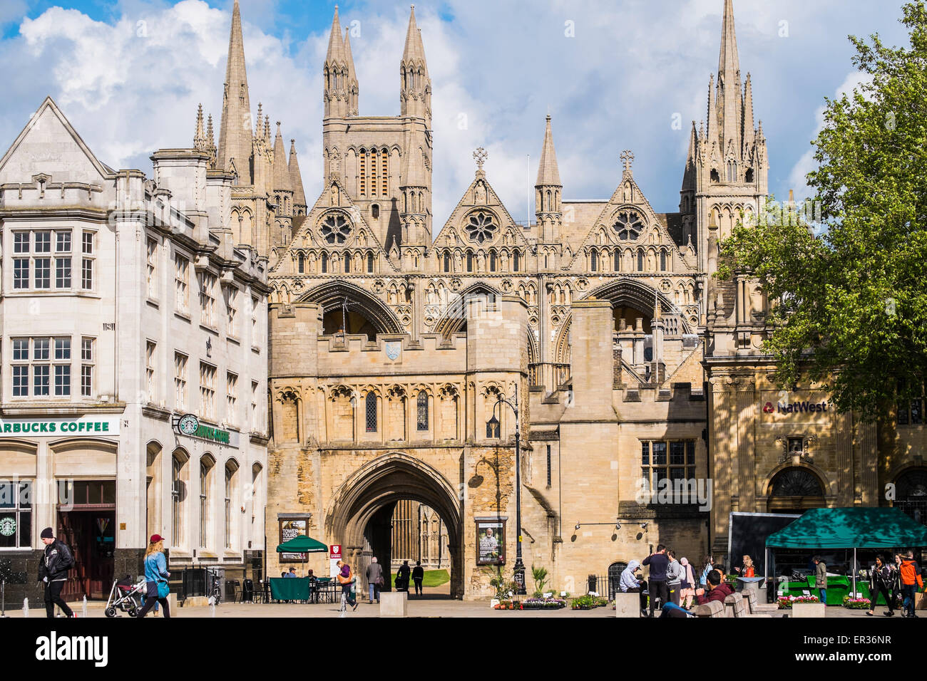 Cathedral Square Peterborough, Cambridgeshire, England, U.K Stockfoto