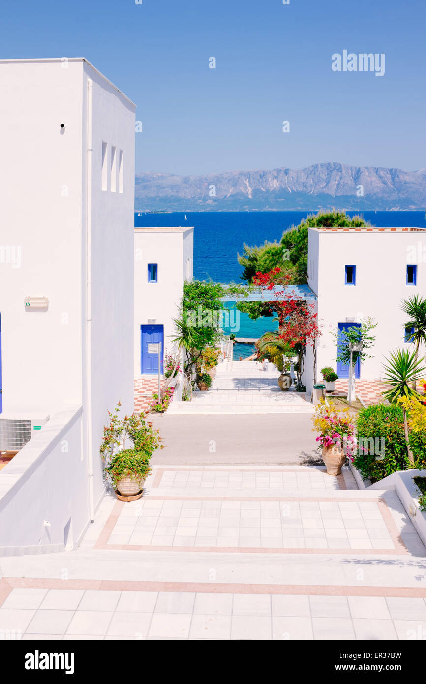 Ferienanlage in Lefkada Griechenland Stockfoto