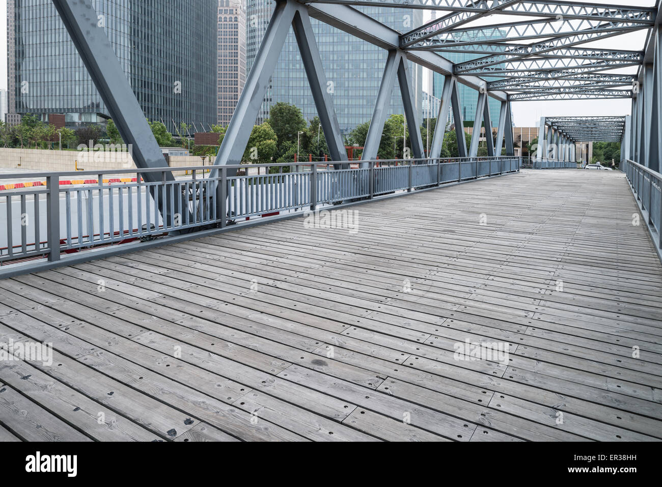 Mit Sitz in Shanghai, vor hundert Jahren die Stahlbrücke Stockfoto