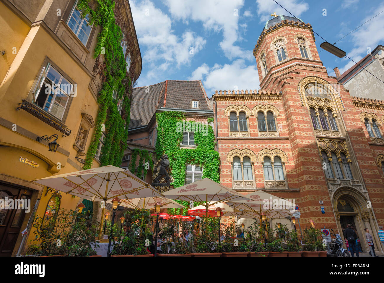 Altstadt Wien, speisten, im historischen Zentrum von Wien, ist das älteste Gästehaus und Restaurant in der Stadt. Stockfoto