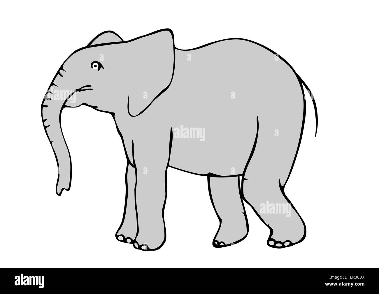 Abbildung des Elefanten - Vektor Stock Vektor