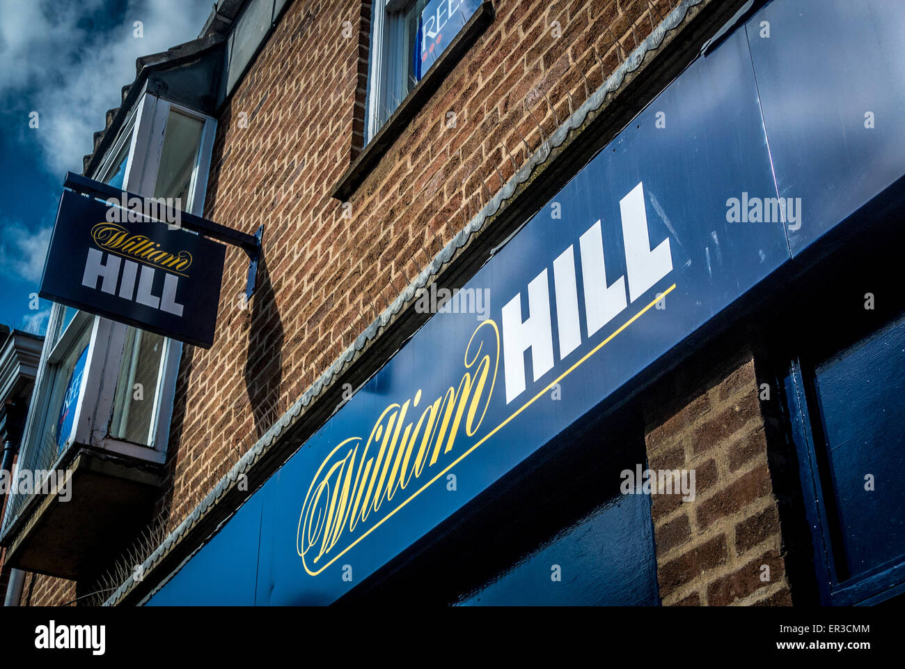 William Hill Wetten Shop anmelden Stockfoto