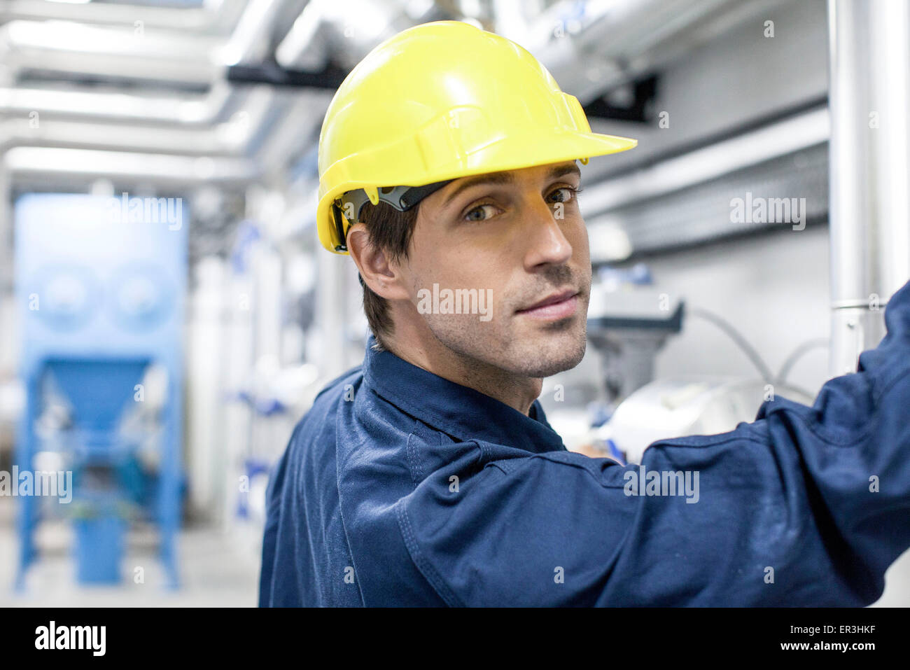 Blue-Collar Worker, portrait Stockfoto