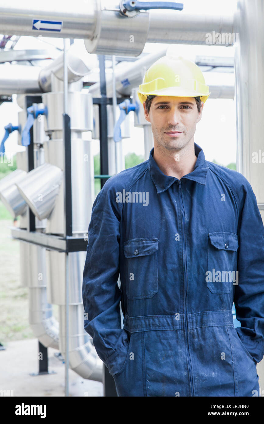 Blue-Collar Worker, portrait Stockfoto