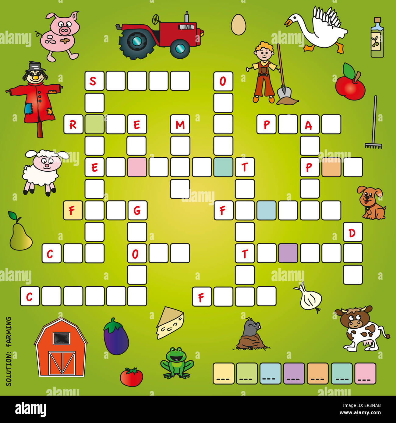 Children Playing Crossword Puzzle Game Stockfotos und -bilder Kaufen