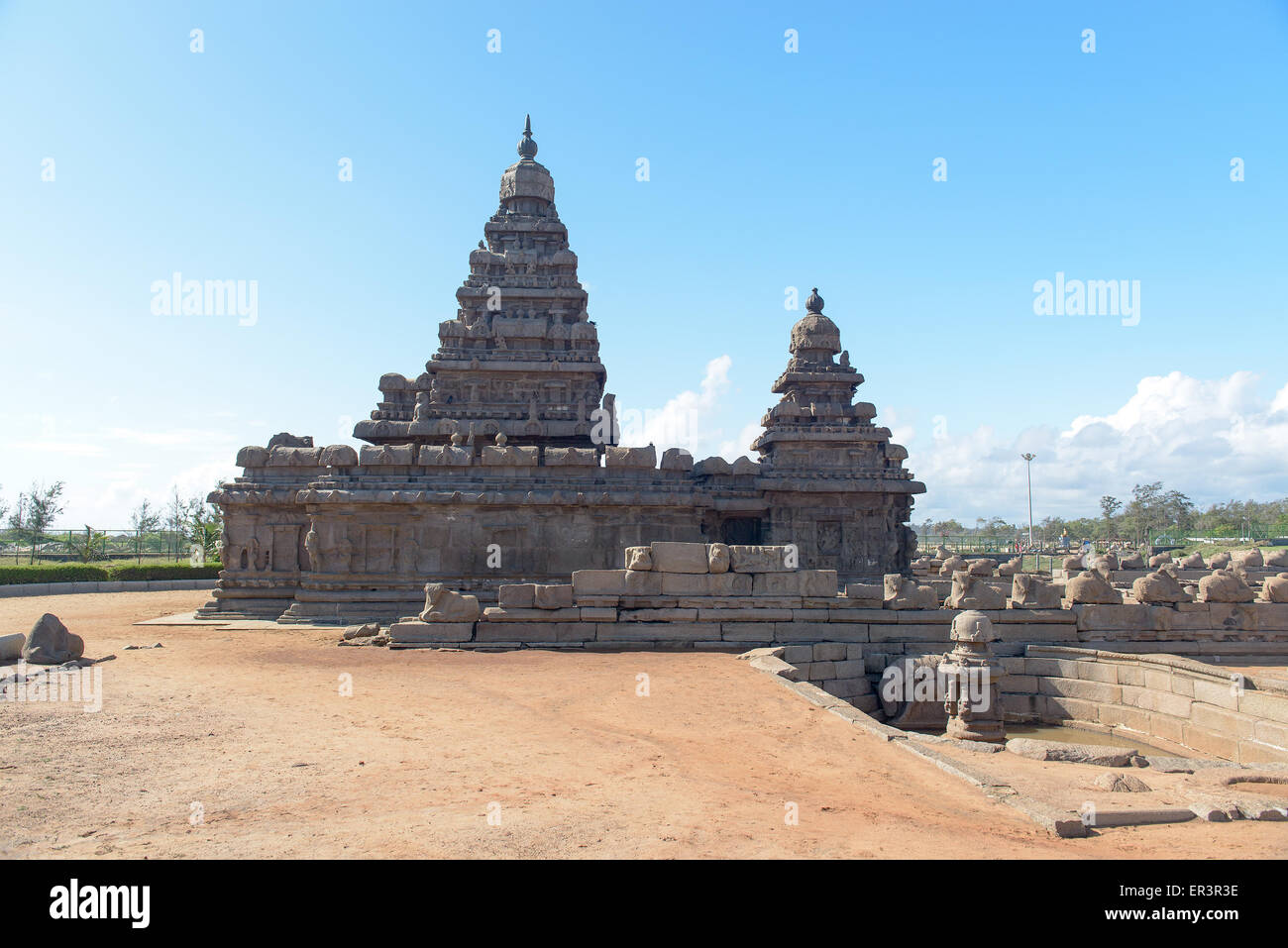 Shore Tempel in Mamallapuram, Tamil Nadu, Indien Stockfoto