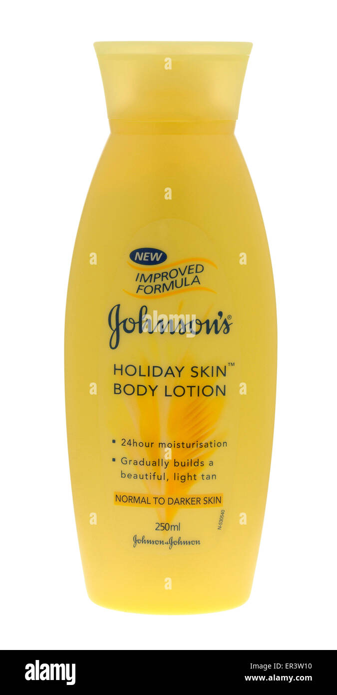 Johnsons Holiday Skin Body Lotion Bräune Stockfoto