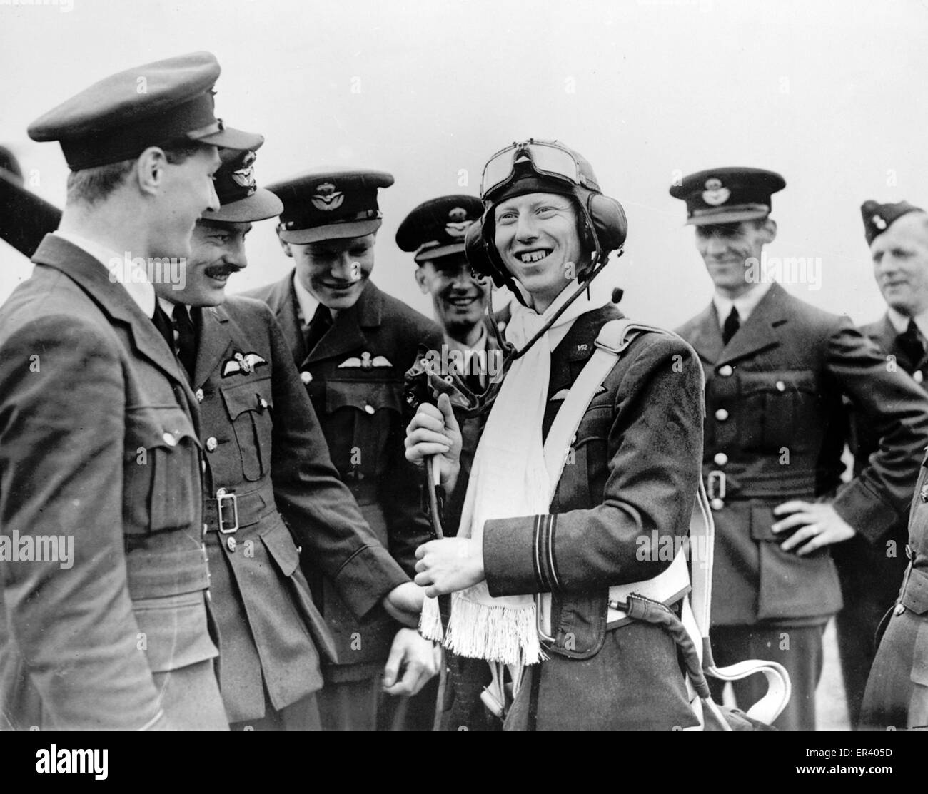Geschwader-Führer James Harry 'Ginger' Lacey, britische RAF Kämpfer und Pilot während der Luftschlacht um England Stockfoto