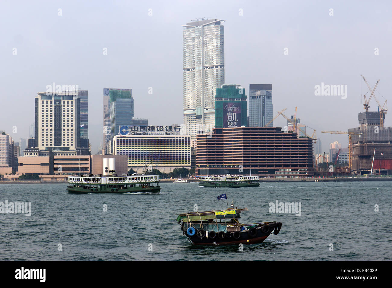 traditionelle Boote in Hong Kong Stockfoto