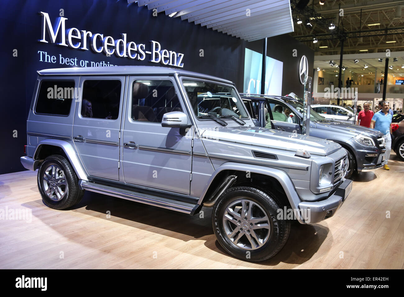 ISTANBUL, Türkei - 21. Mai 2015: Mercedes-Benz G-Klasse Mietwagen in Istanbul Autoshow 2015 Stockfoto