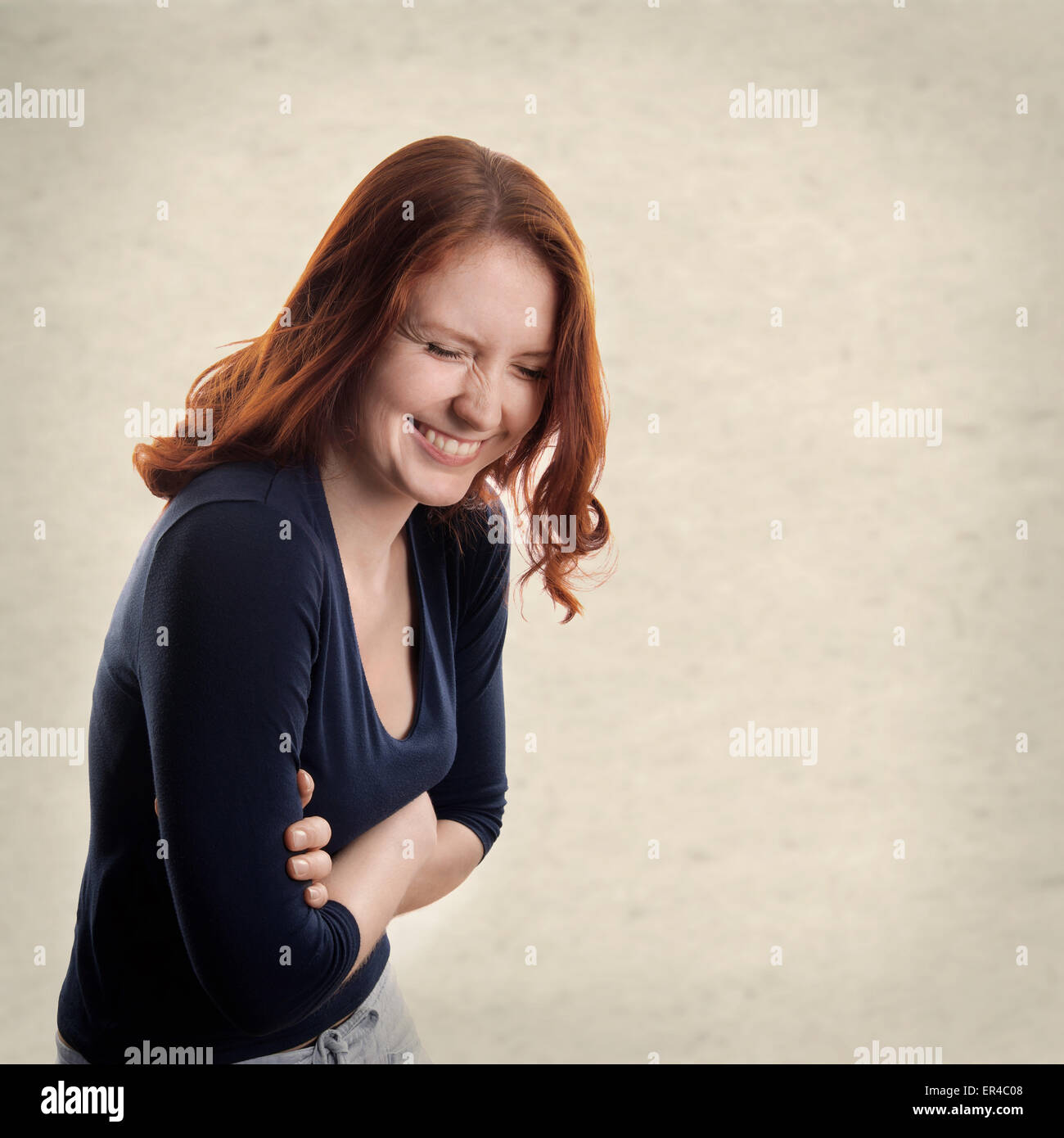 junge Frau, lachen Stockfoto