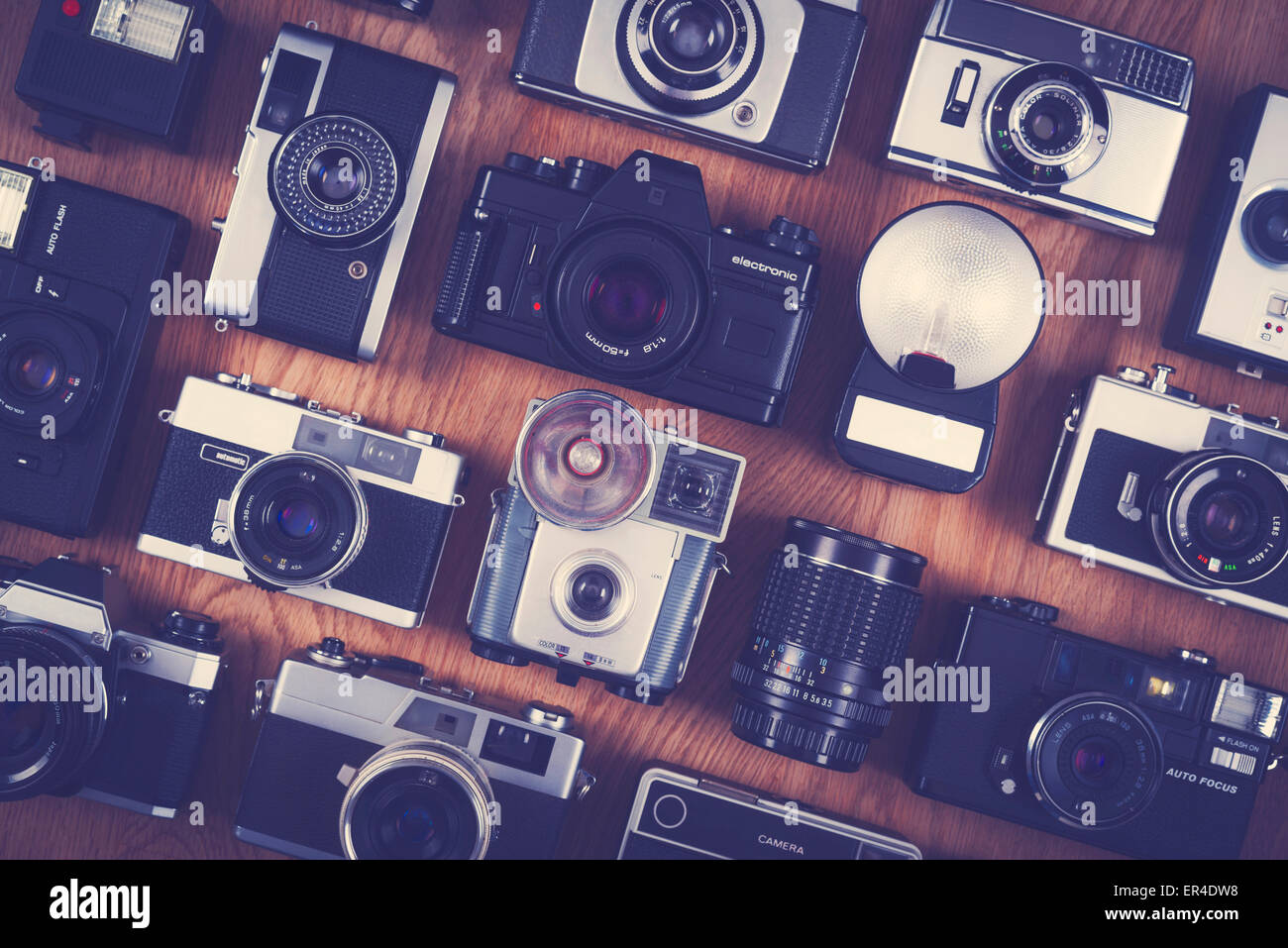 Vintage Kamera-set Stockfoto