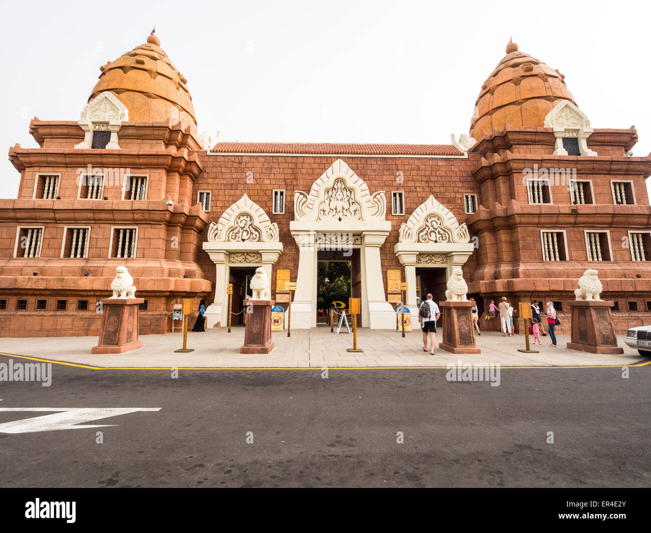 Fassade des Siam Park-das Wasser-Königreich Stockfoto