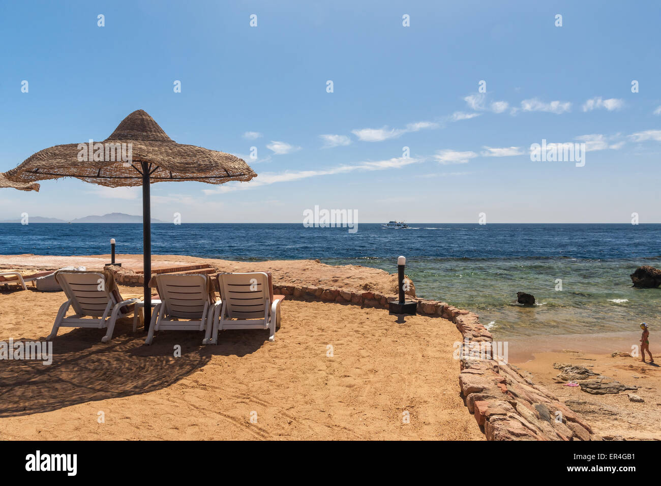 Strand des Luxushotels, Sharm el Sheikh, Ägypten Stockfoto