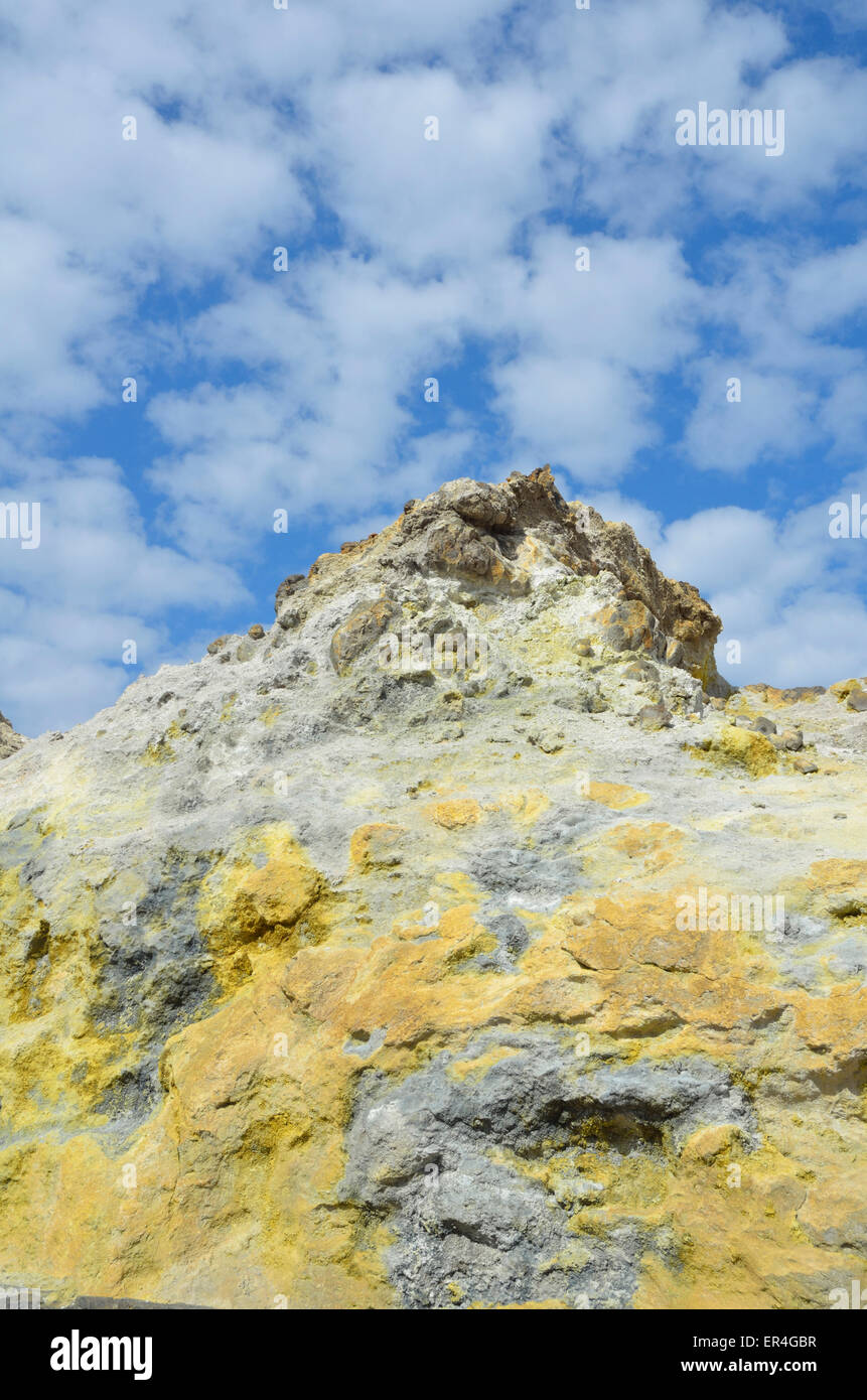 Vulkan auf der Insel Vulcano, Äolischen Inseln, Sizilien, Italien, Europa, Stockfoto