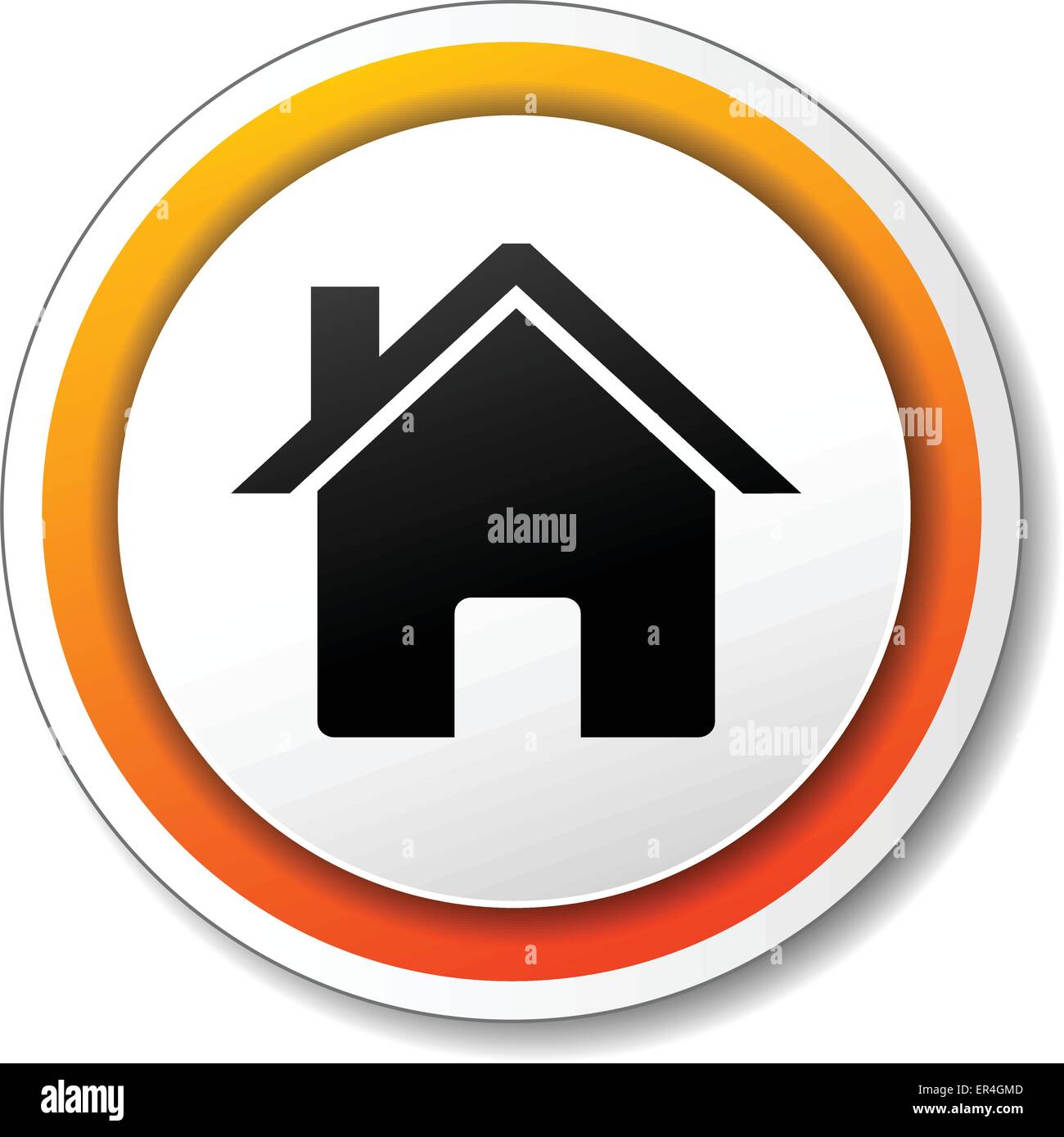 Vektor-Illustration von orange und schwarz Symbol für Zuhause Stock Vektor