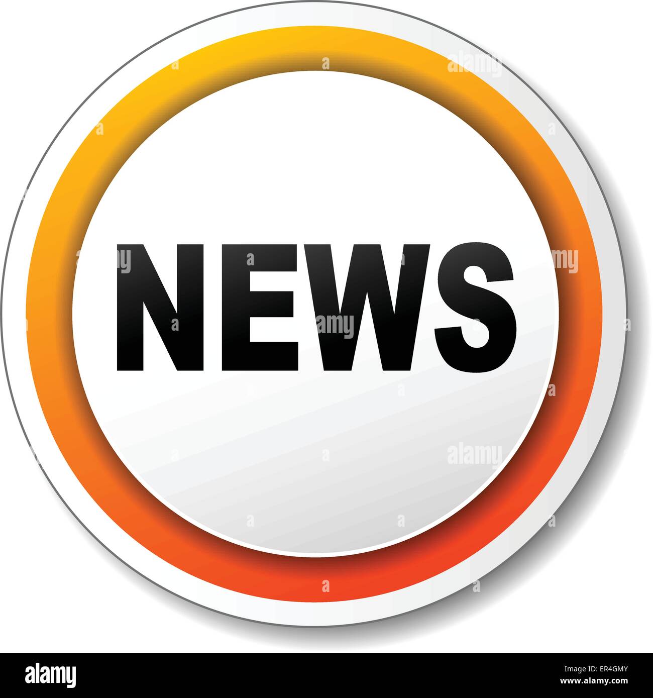 Vektor-Illustration von orange und schwarz Symbol für Nachrichten Stock Vektor