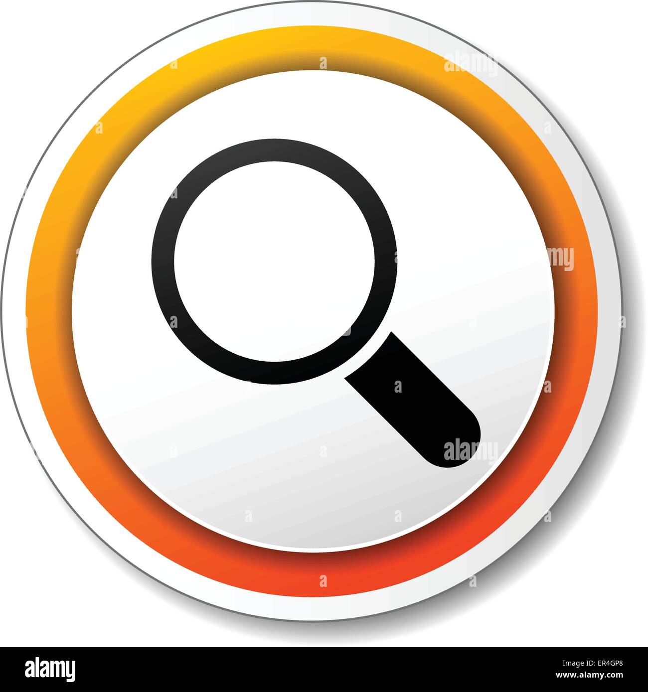 Vektor-Illustration von orange und schwarz Symbol für Suche Stock Vektor