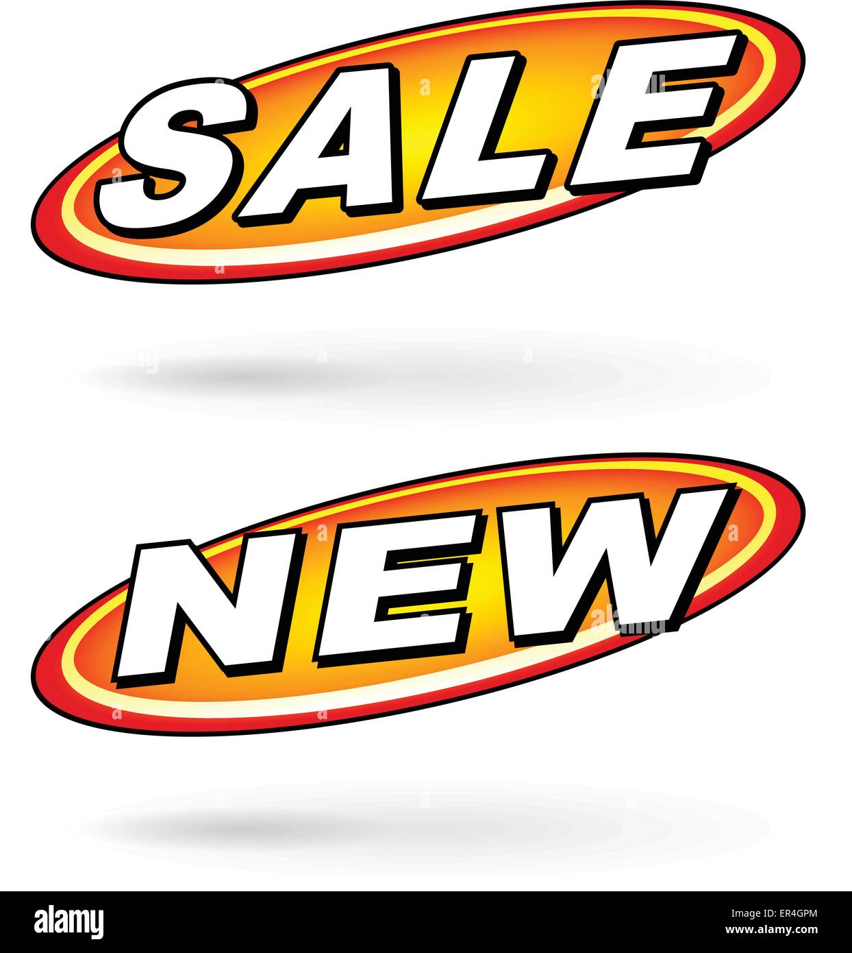 Vektor-Illustration von zwei Design-Ikonen zu verkaufen und neue Stock Vektor