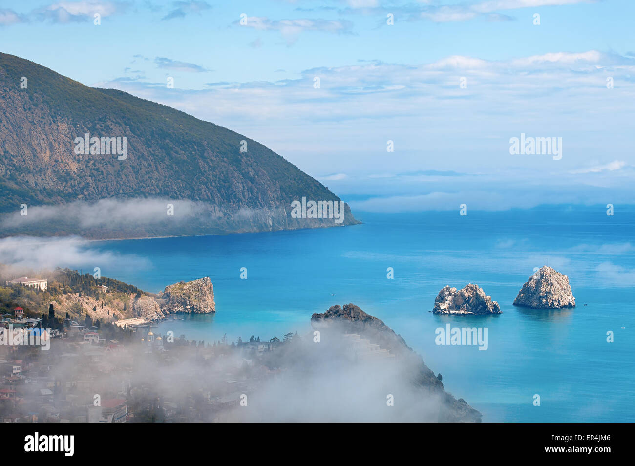 Ayuv Dag Berg und Hurzuf Küste. Krim, Ukraine Stockfoto