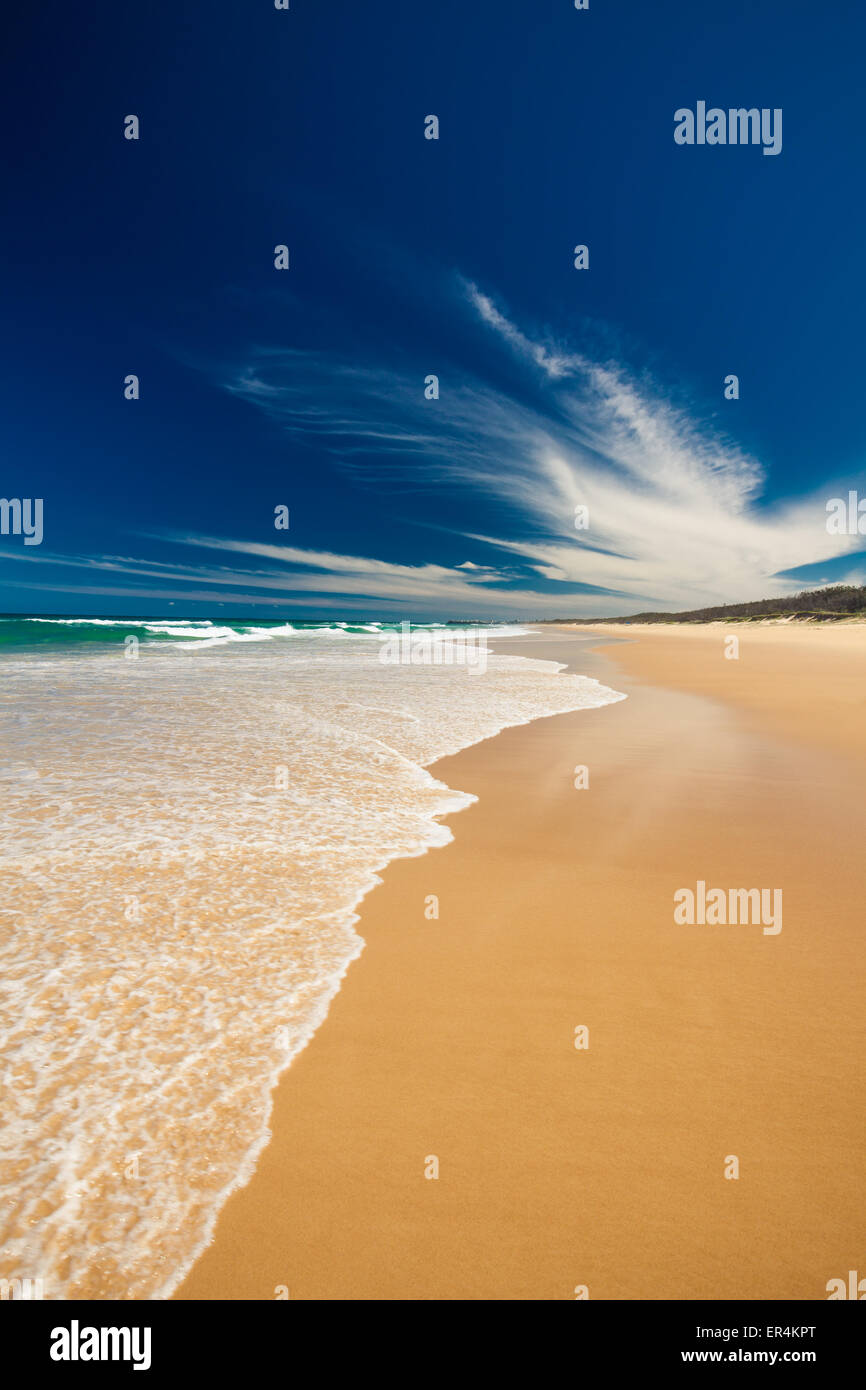 Sunshine Coast Beach nördlich von Caloundra in Australien Stockfoto