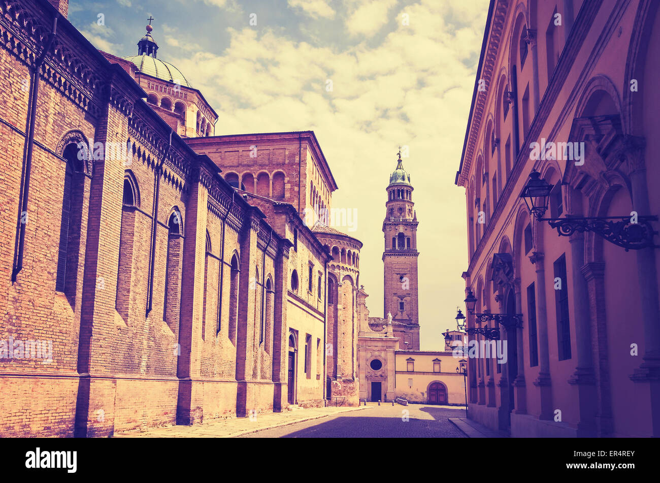 Vintage Retro-gefilterte Bild der alten Stadt Parma, Italien. Stockfoto