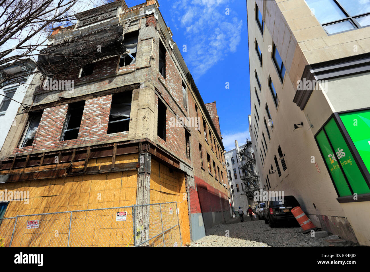 Mühle St. in der Nähe von Getty Square Yonkers New York Stockfoto