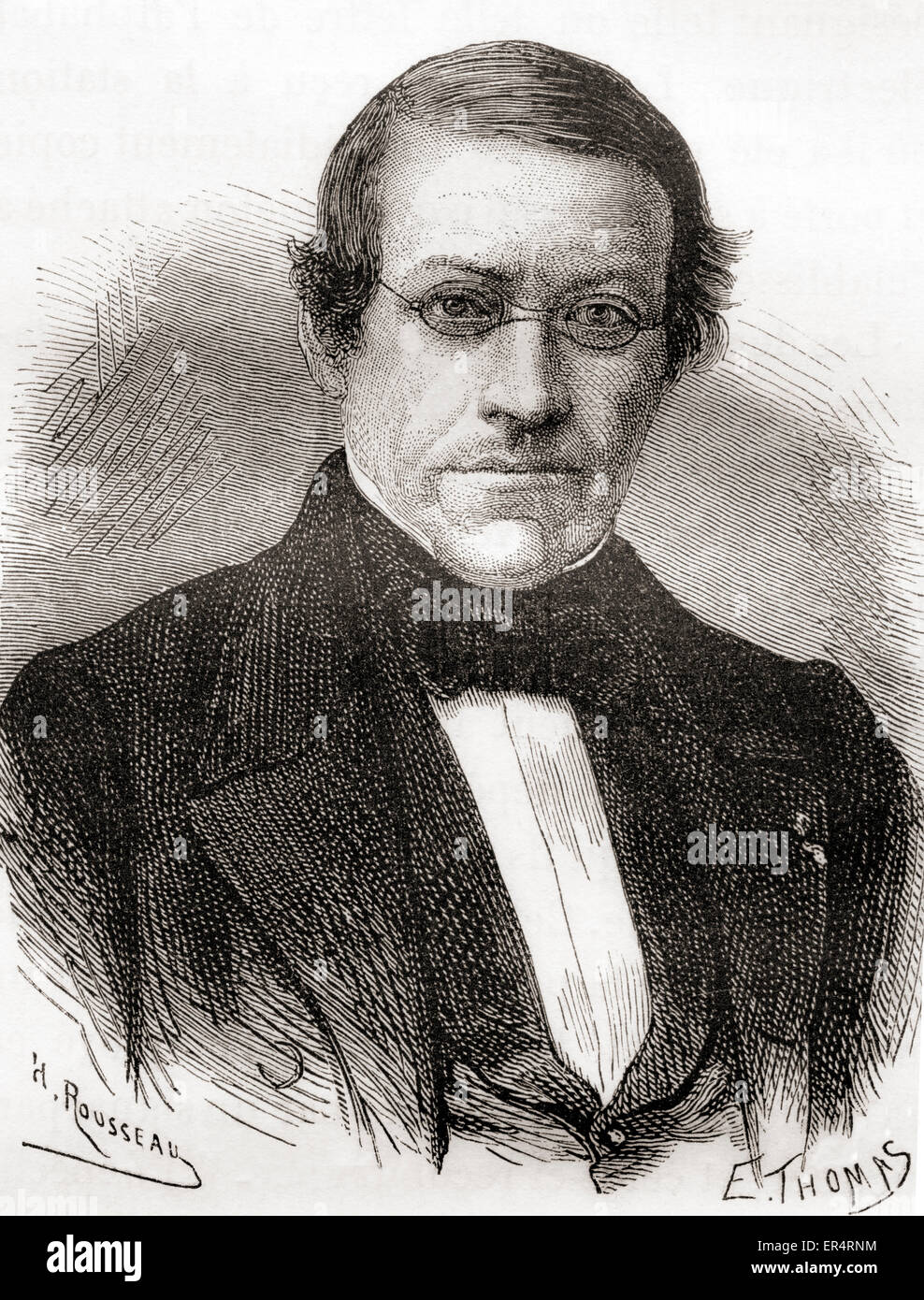 Sir Charles Wheatstone, 1802 – 1875.  Englische Wissenschaftler und Erfinder der Wheatstone-Brücke und Playfair-Chiffre.  Auch bekannt für seine frühen Beiträge, Spektroskopie und Telegraphie. Stockfoto