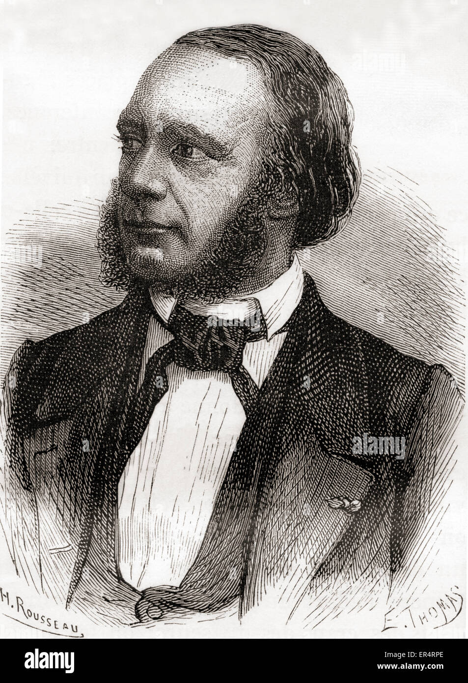 Louis François Clément Breguet, 1804 – 1883.  Französischer Physiker und Uhrmacher, bekannt für seine Arbeit in den frühen Tagen der Telegraphie. Stockfoto
