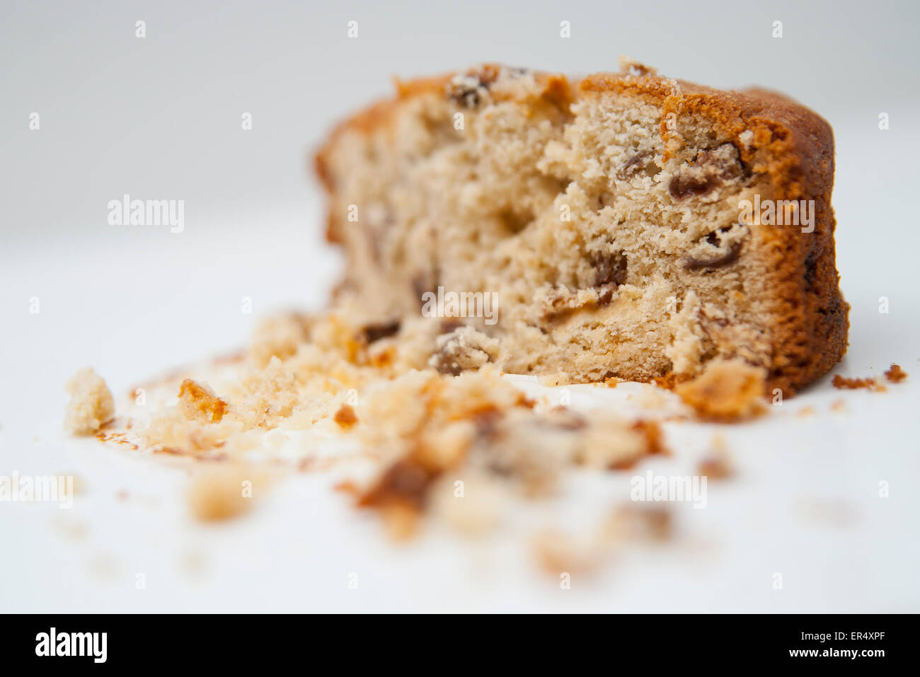 Herrenhaus-Kuchen - leckere fruited leicht Kuchen. Feuchten Schwamm mit einer Prise Demerara Zucker gebacken. Stockfoto