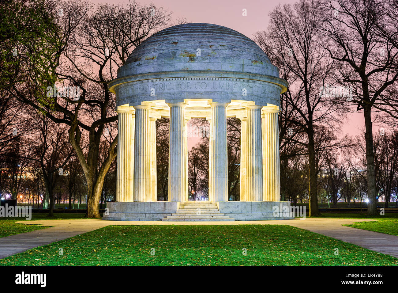 Washington, DC am DC Kriegerdenkmal, ehrt Bürger des District Of Columbia, die im ersten Weltkrieg gedient. Stockfoto