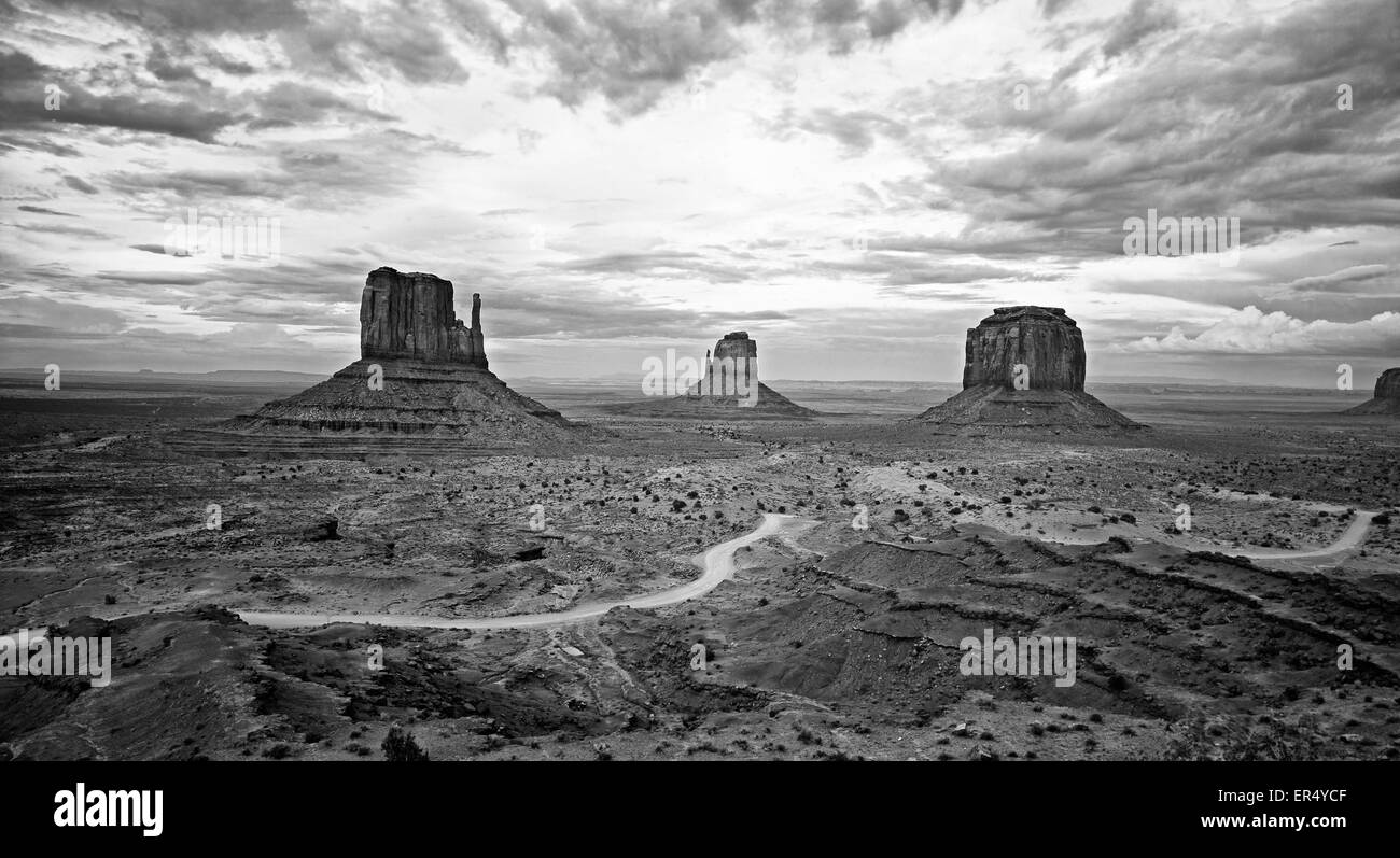 Handschuhe des Monument Valley. Ich nahm dieses Bild mit einer großformatigen Kamera 4 x 5'. Stockfoto