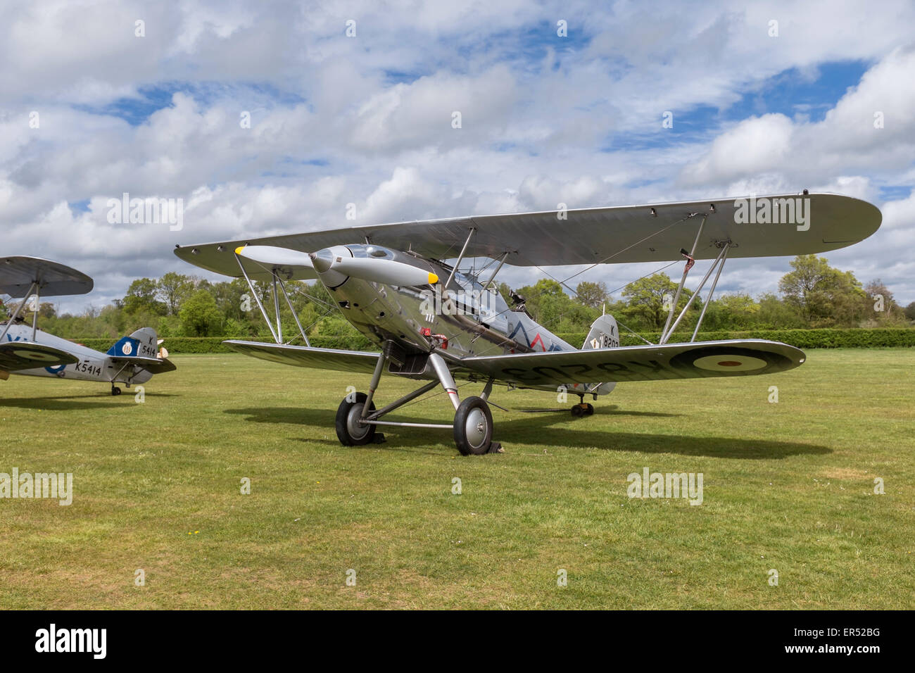 1937 Hawker Demon auf der Flightline auf The Shuttleworth Collection, Old Warden Flugplatz Stockfoto