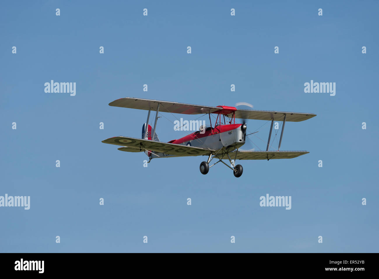 De Havilland Tiger Moth, die Shuttleworth Collection alt Warden Aerodrome, Bedfordshire, Wngland Stockfoto