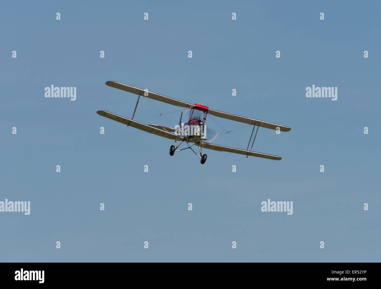 De Havilland Tiger Moth, die Shuttleworth Collection alt Warden Aerodrome, Bedfordshire, Wngland Stockfoto