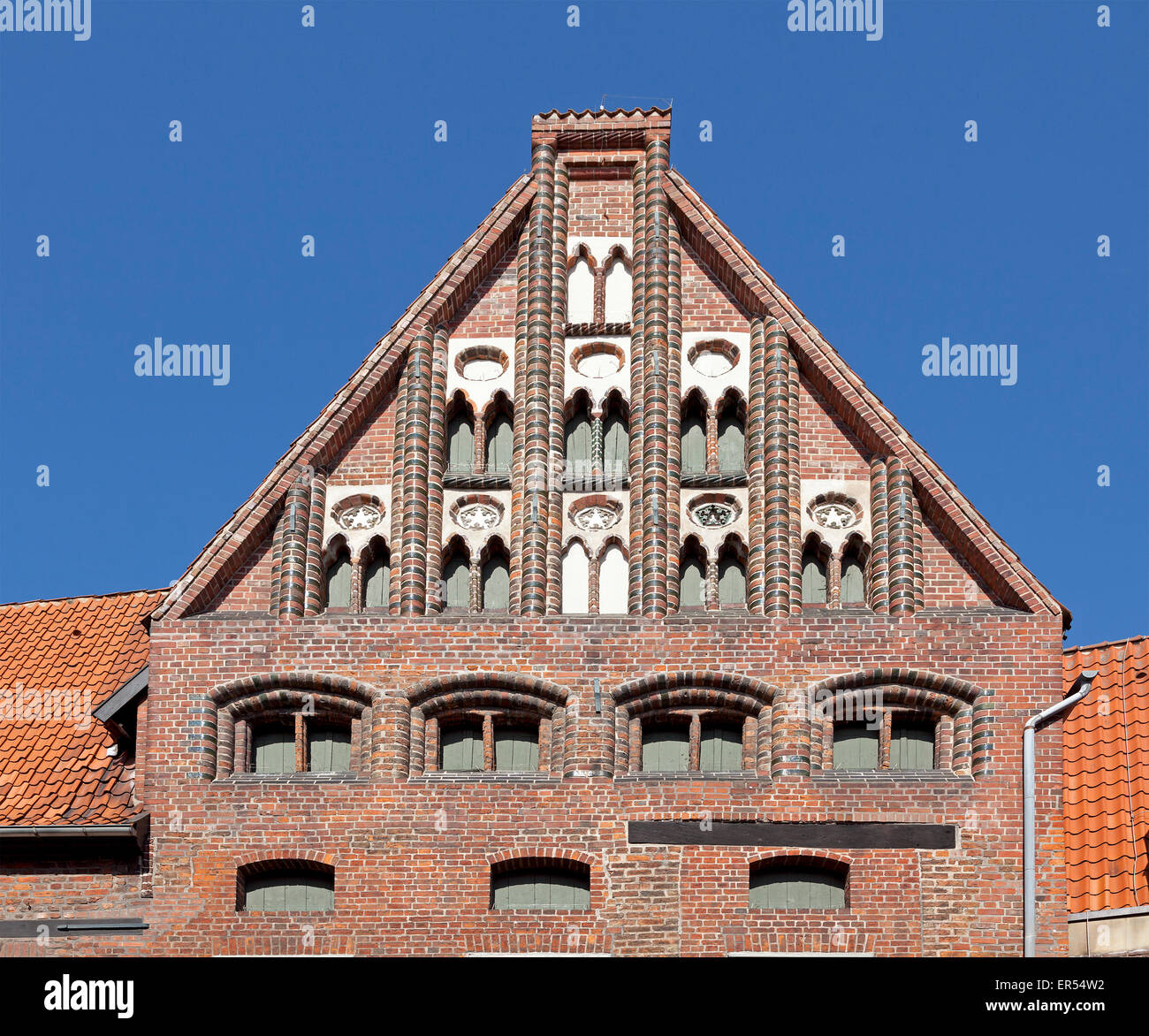 Giebel, Altstadt, Lüneburg, Niedersachsen, Deutschland Stockfoto