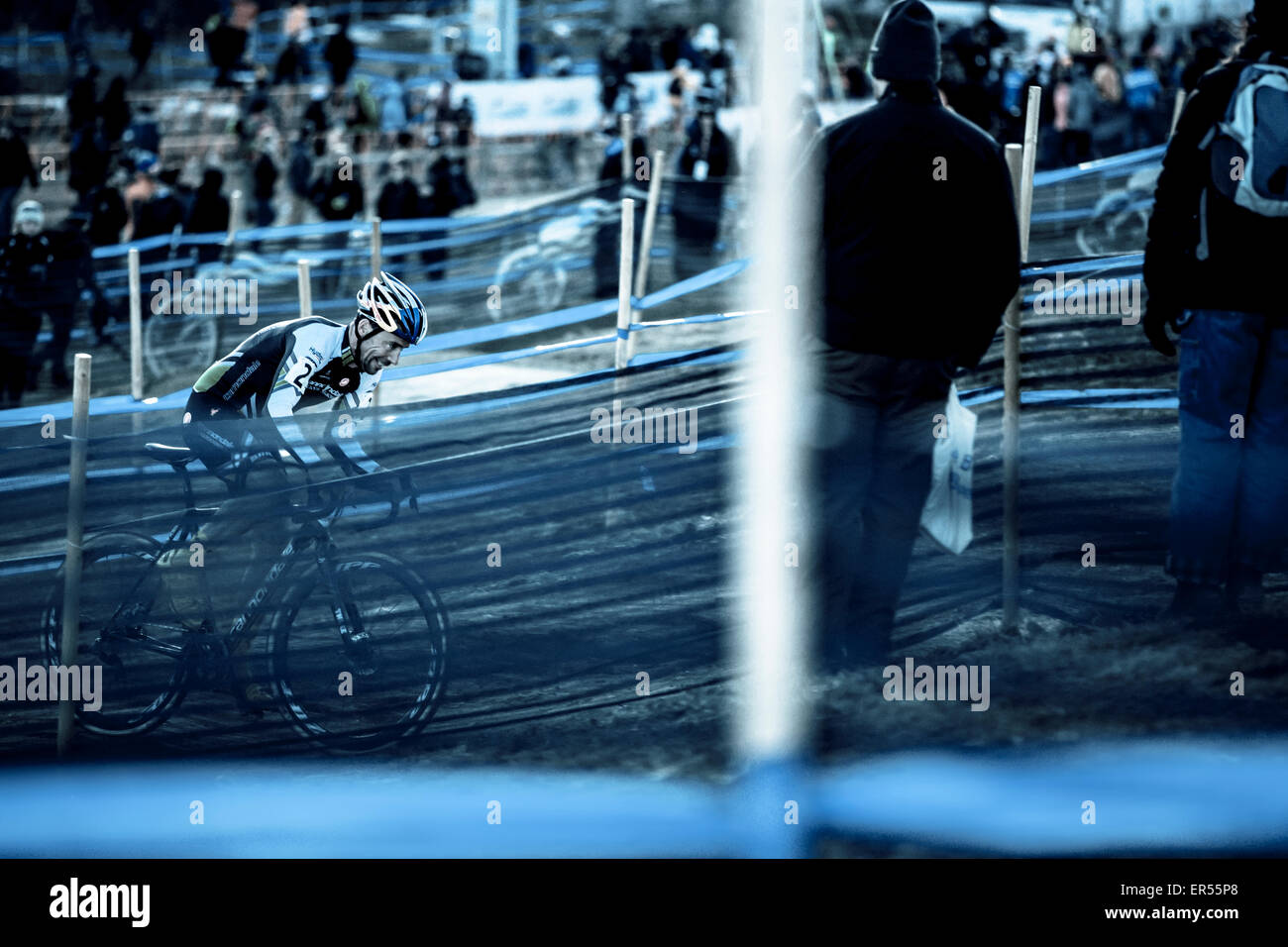 Tim Johnson bei Cyclocross-Meisterschaften Stockfoto
