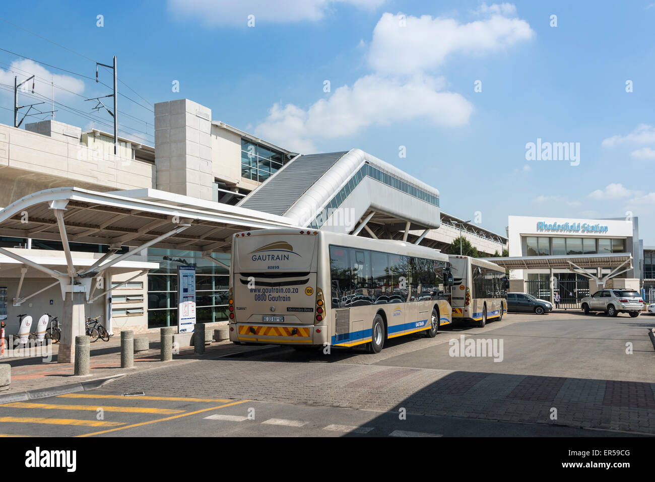Rhodesfield Gautrain Station, Rhodesfield, Kempton Park, Provinz Gauteng, Südafrika Stockfoto