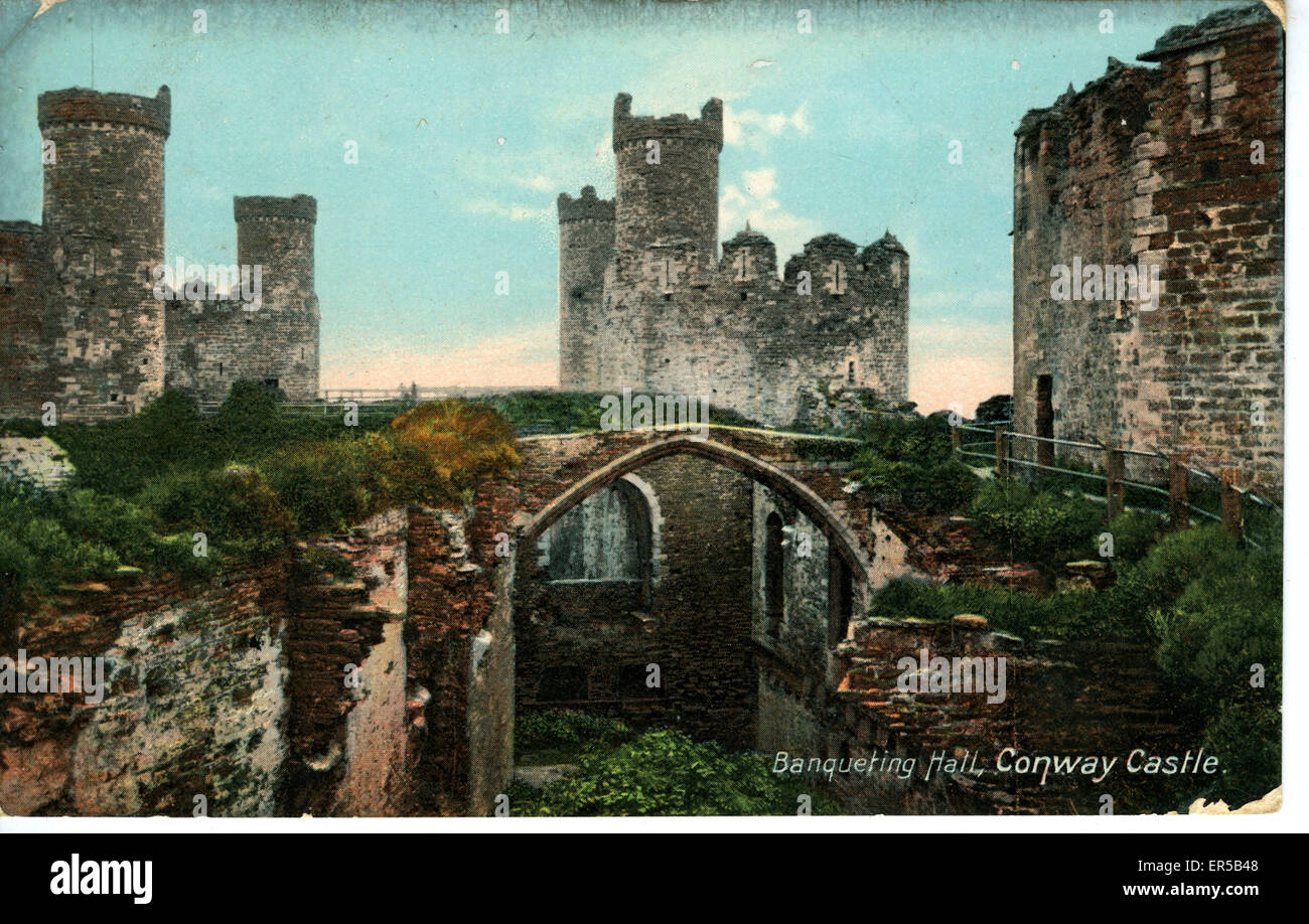 Bankettsaal, Conway - Conwy Castle, Conwy Stockfoto