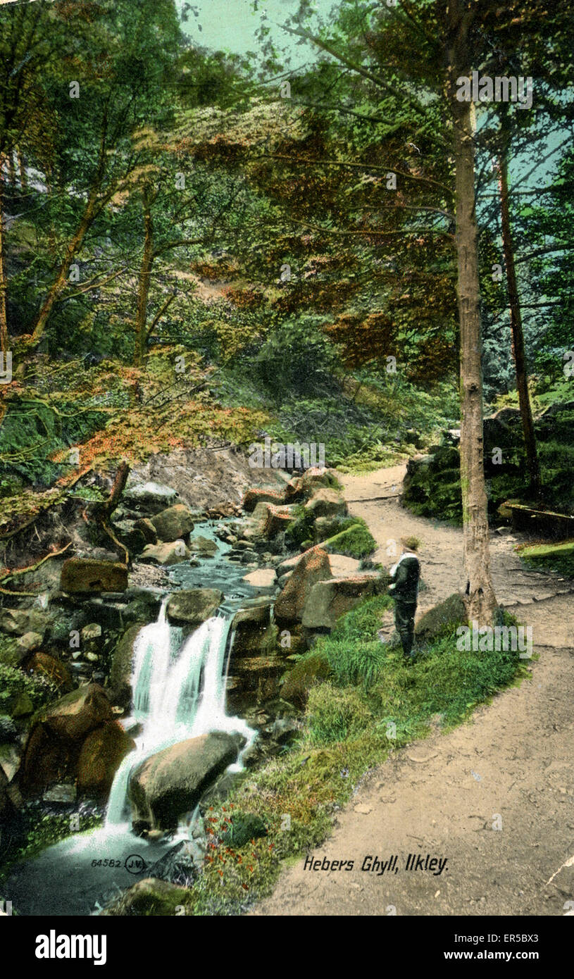 Heber's Ghyll, Ilkley, Yorkshire Stockfoto