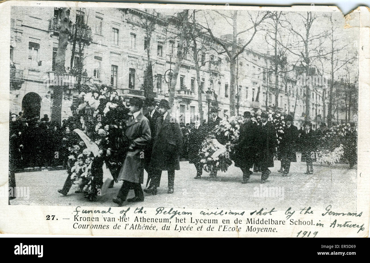 Beerdigungsprozession, Antwerpen Stockfoto