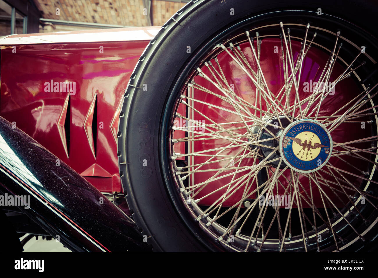 Fragment des Retro-Auto EGO 4/14 PS, 1923 Stockfoto