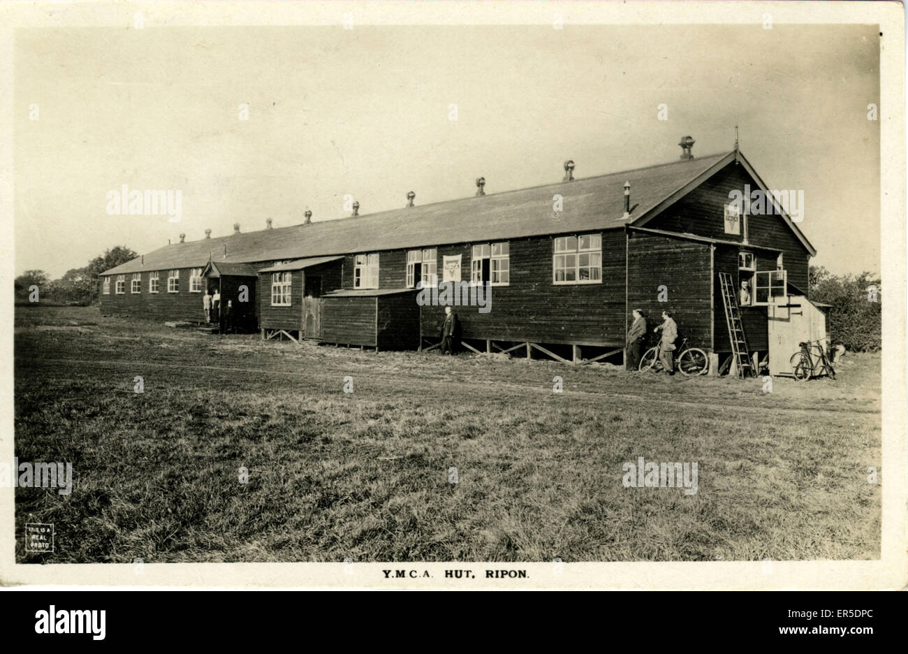 YMCA Camp Hütte, Ripon, in der Nähe von Harrogate, Yorkshire, England. Weltkrieg eine 1917 Stockfoto