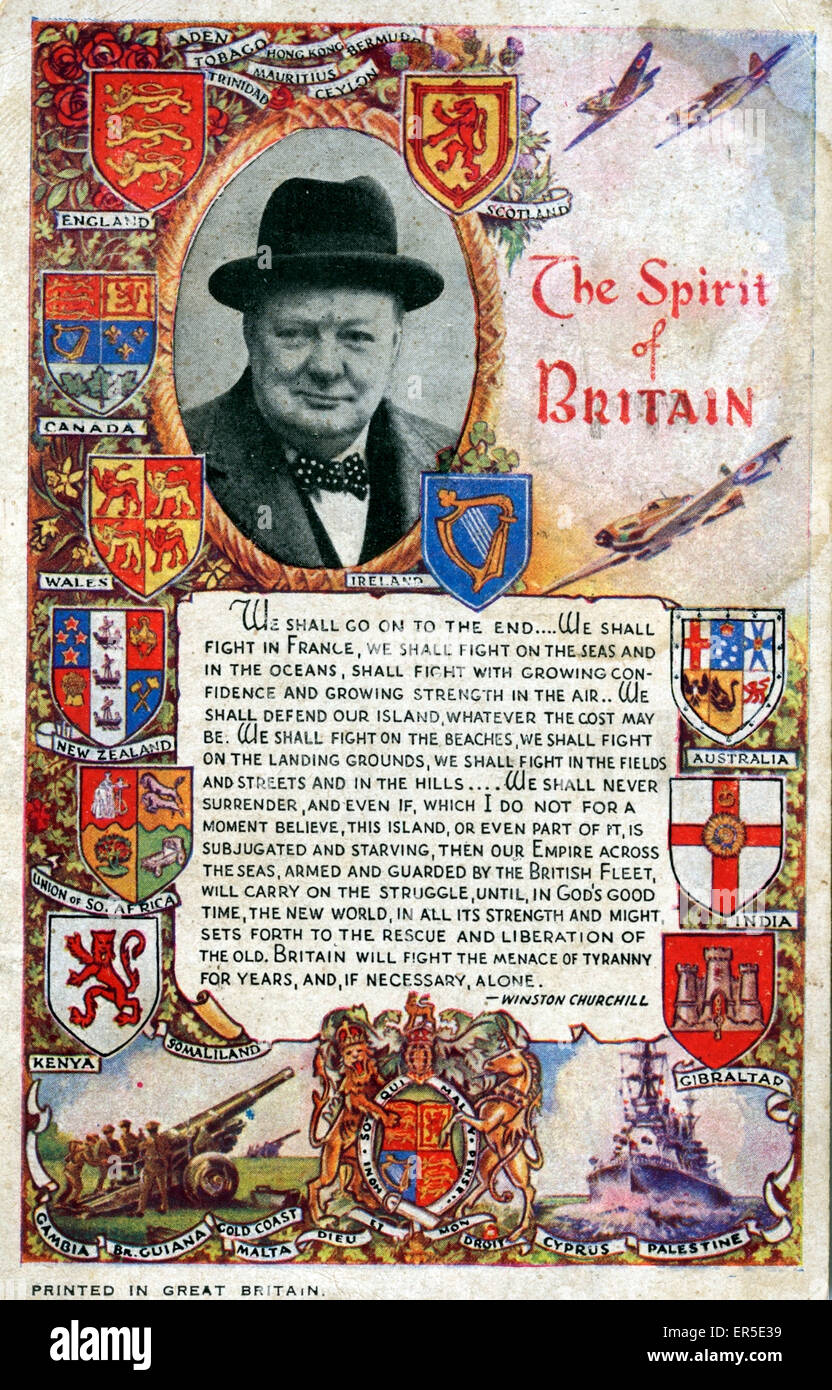 Der Geist Großbritanniens - Winston Churchill Stockfoto