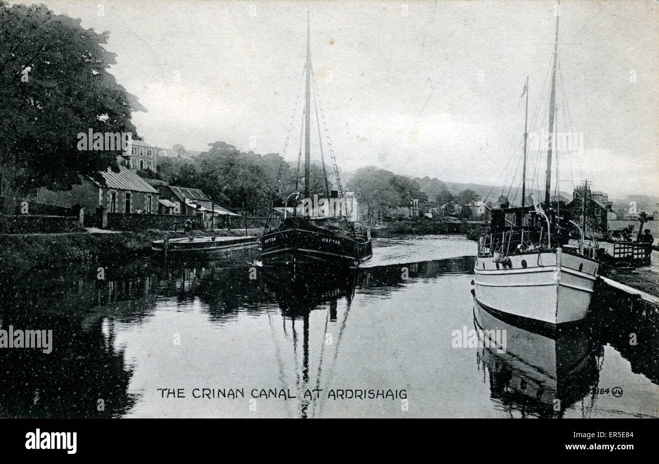 Crinan Canal, Ardrishaig, Argyllshire Stockfoto